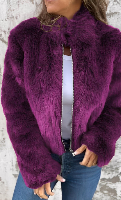 Amanda - Contemporary Women's Plush Coat