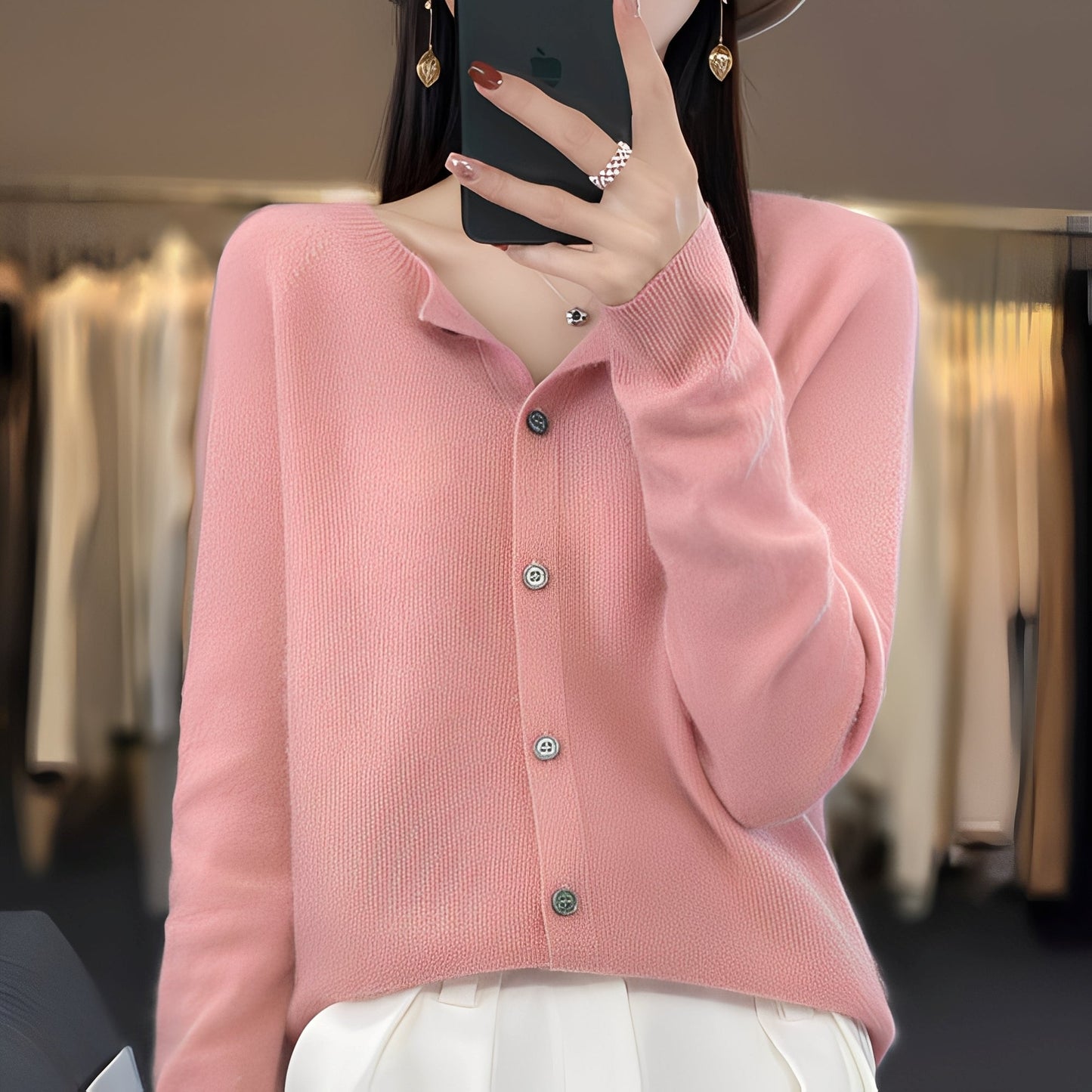 Haydée - Stylish women's button cardigan