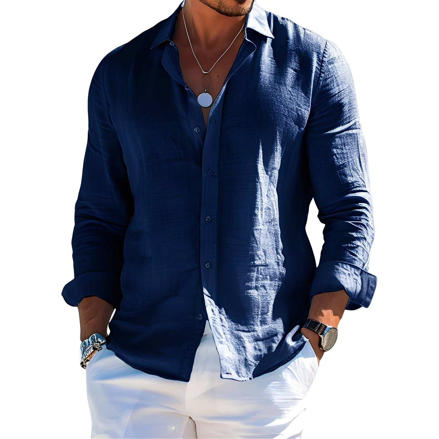 Félicien - Classic men's long-sleeve polo shirts