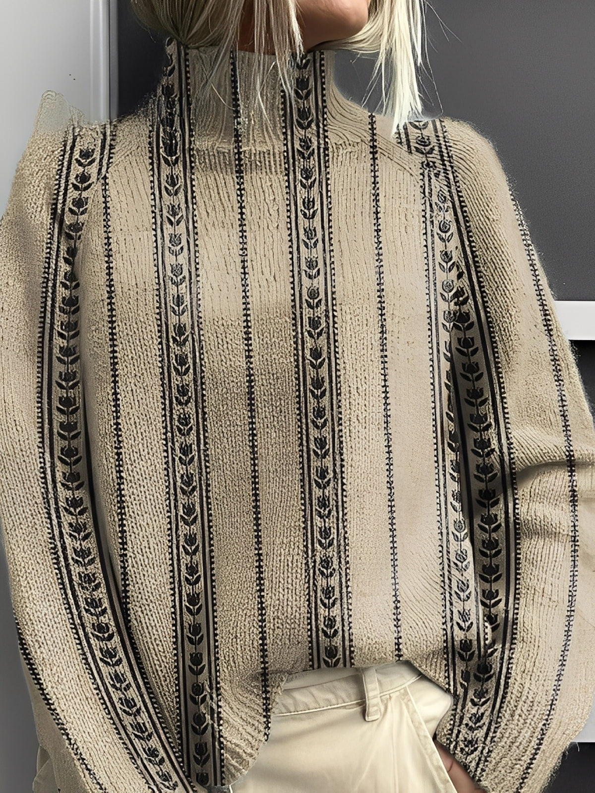 Giselle - Moderne, lebhafte Damen-Rollkragenpullover