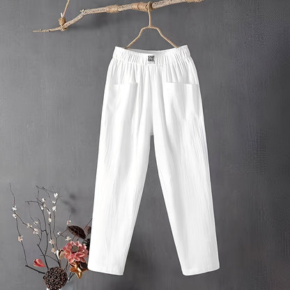 Elodie - women's pants made of cotton and linen