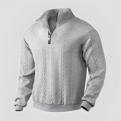 Warren - Classic women's cashmere sweater with zipper