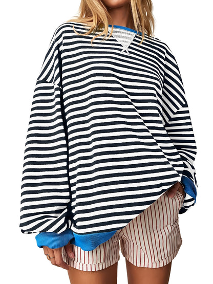 Judith - Elegant striped women's sweater