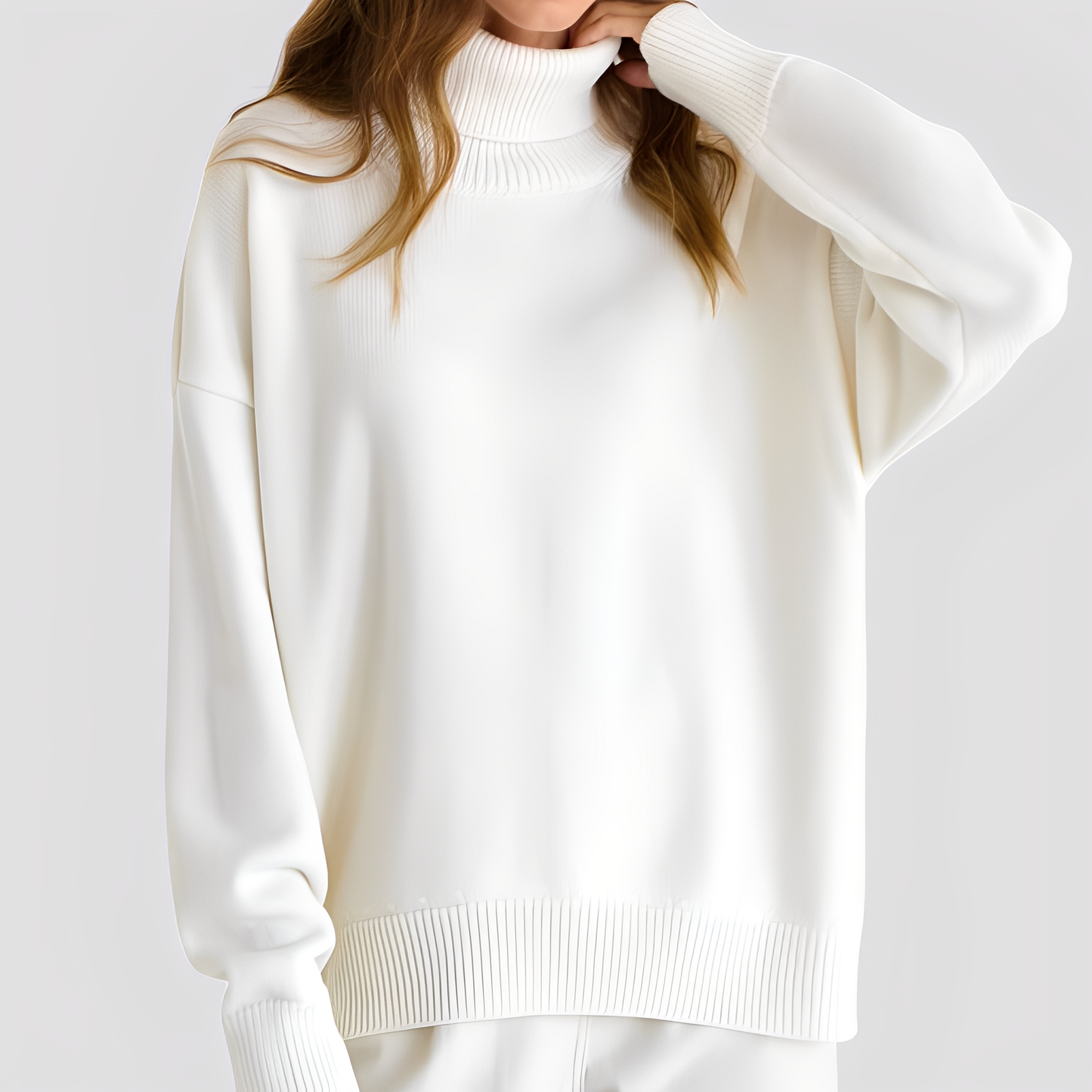 Nylah - Simple, oversized women's turtleneck sweater