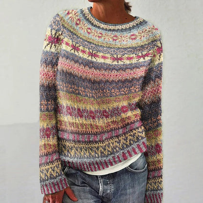 Olivia – Sweater with knit pattern
