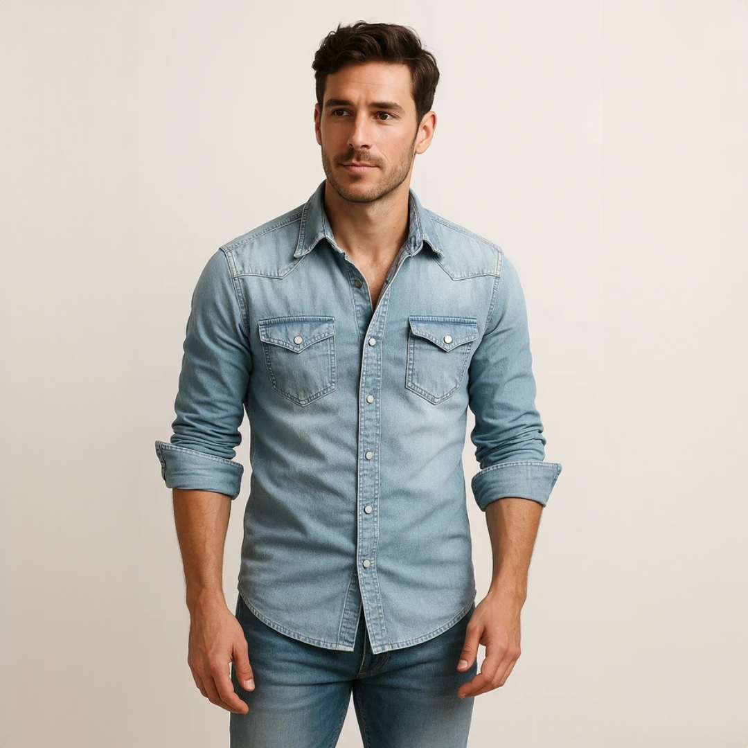 Maxime - Komfortables Langarm-Poloshirt