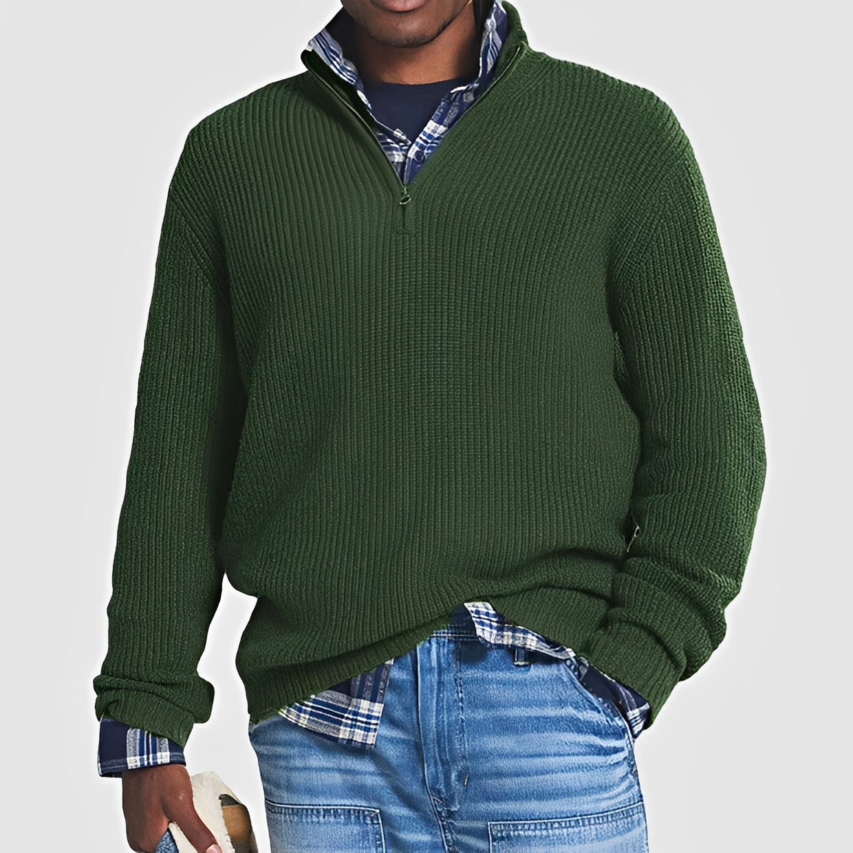 Constantine - Warmer Pullover mit halbem Reißverschluss