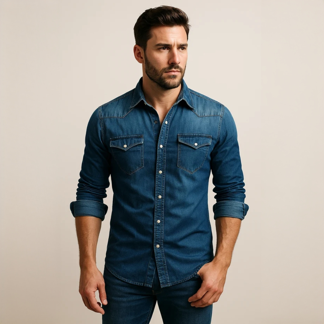 Maxime - Komfortables Langarm-Poloshirt