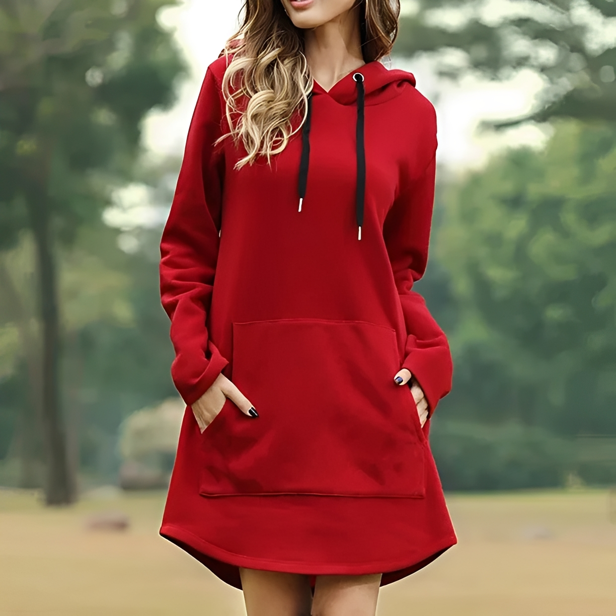 Juris - Stilvolles kurzes Kleid mit Kapuze