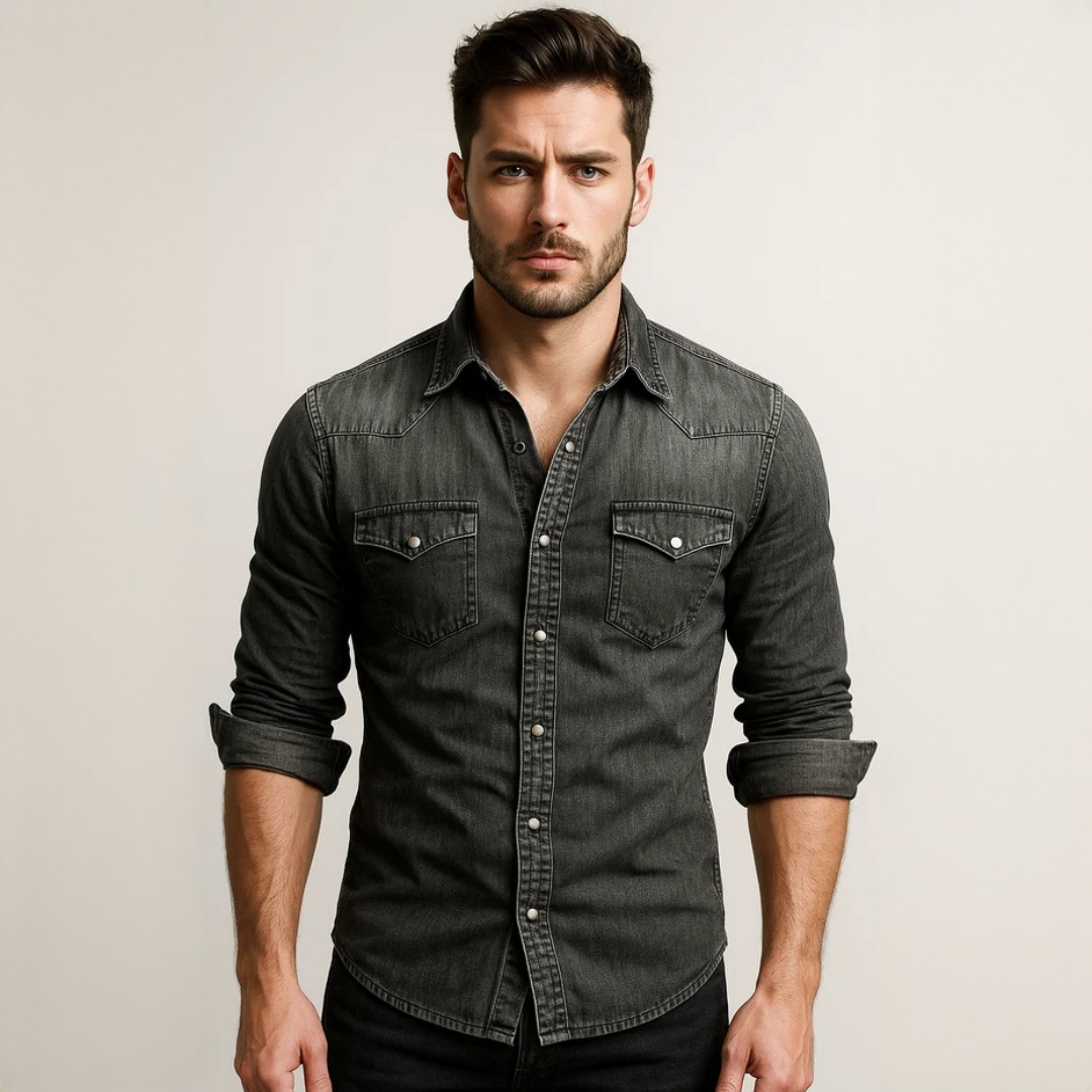 Maxime - Komfortables Langarm-Poloshirt