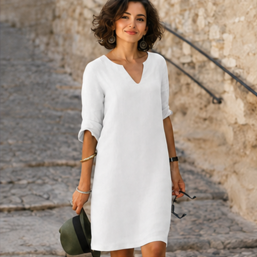 Guilaine - Schickes und trendiges Kleid mit V-Neck