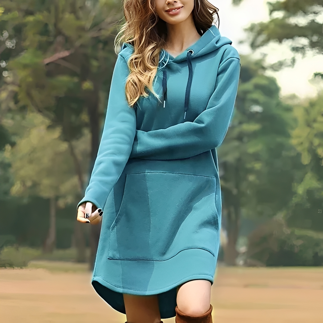 Juris - Stilvolles kurzes Kleid mit Kapuze