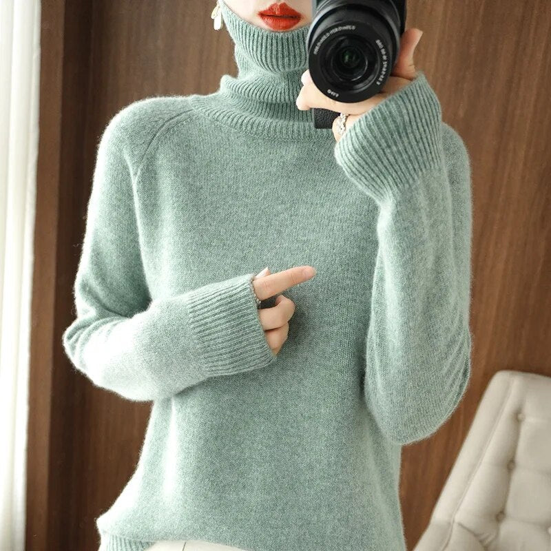 Jessel - Komfortabler Damen-Hochkragenpullover