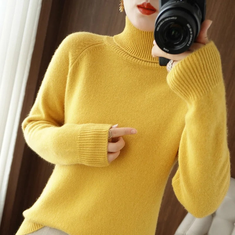 Jessel - Komfortabler Damen-Hochkragenpullover