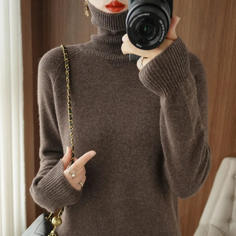 Jessel - Komfortabler Damen-Hochkragenpullover