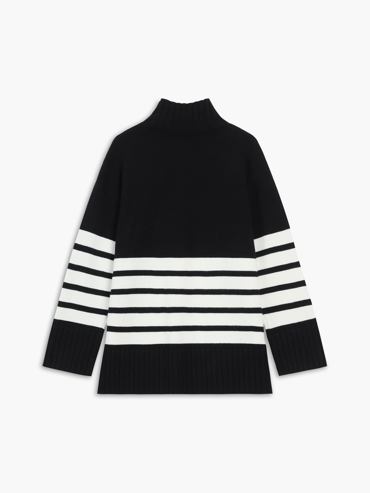 Colette – Gestreifter Mock-Neck-Pullover