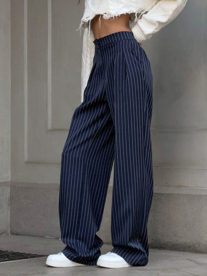 Diana – Striped Pleated Pants