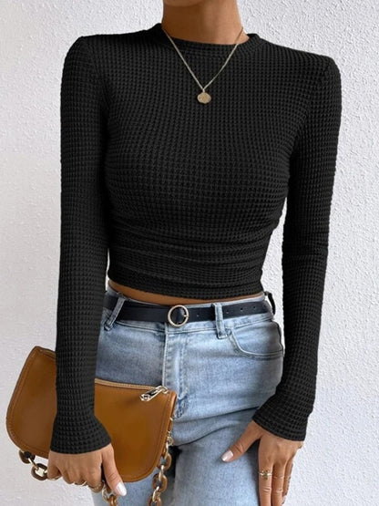 Tessa – Waffle Knit Slim Sweater