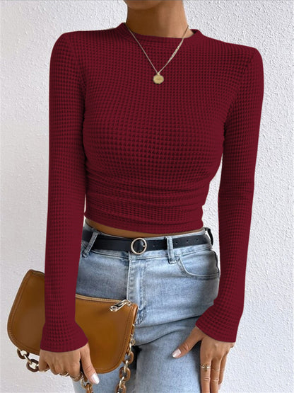Tessa – Waffle Knit Slim Sweater