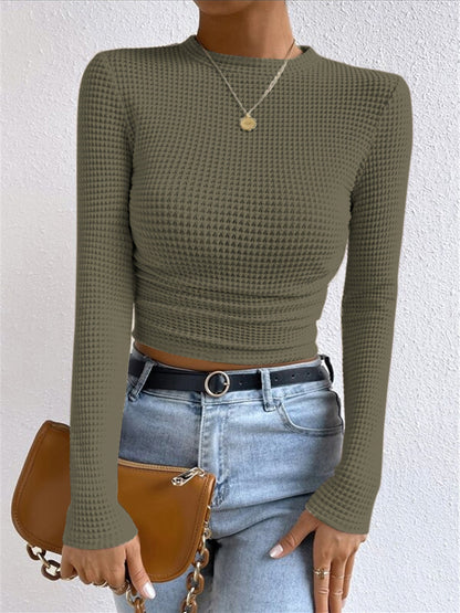 Tessa – Waffle Knit Slim Sweater