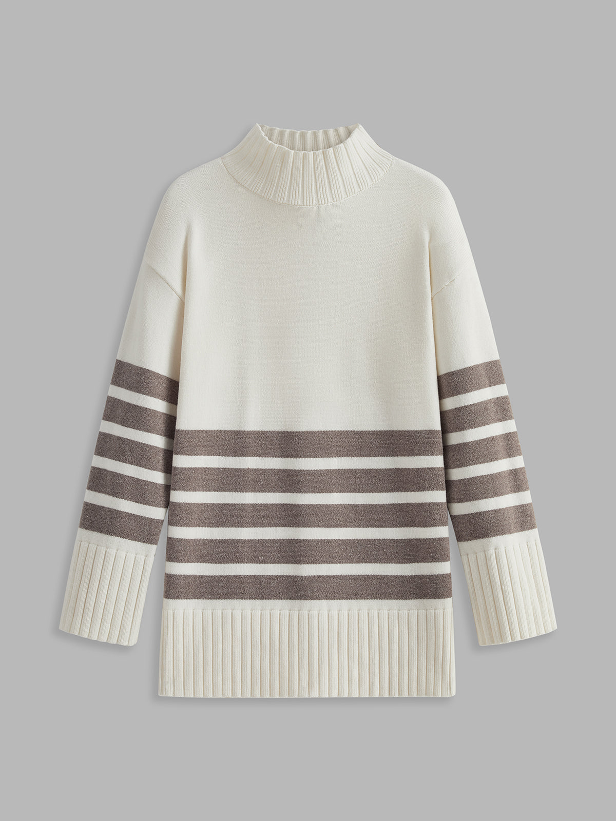 Colette – Gestreifter Mock-Neck-Pullover