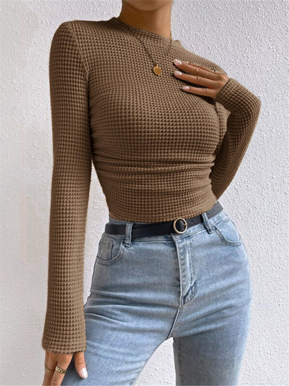 Tessa – Waffle Knit Slim Sweater