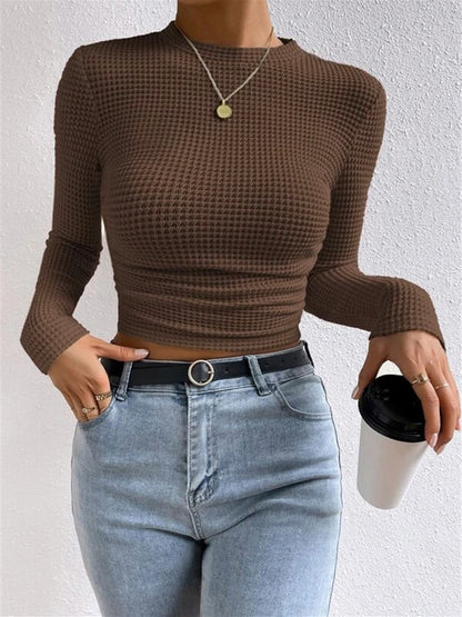 Tessa – Waffle Knit Slim Sweater