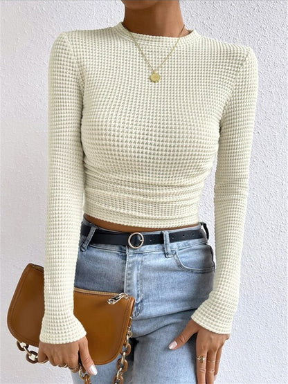Tessa – Waffle Knit Slim Sweater