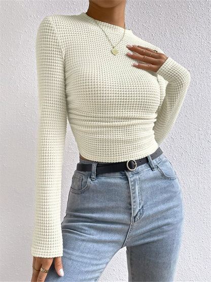 Tessa – Waffle Knit Slim Sweater