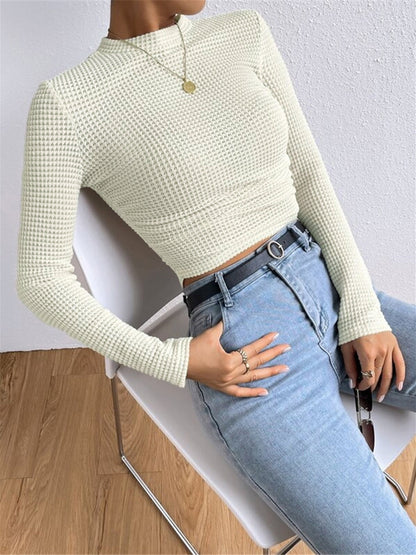 Tessa – Waffle Knit Slim Sweater