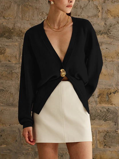 Clarissa – Cardigan with Gold Buttons