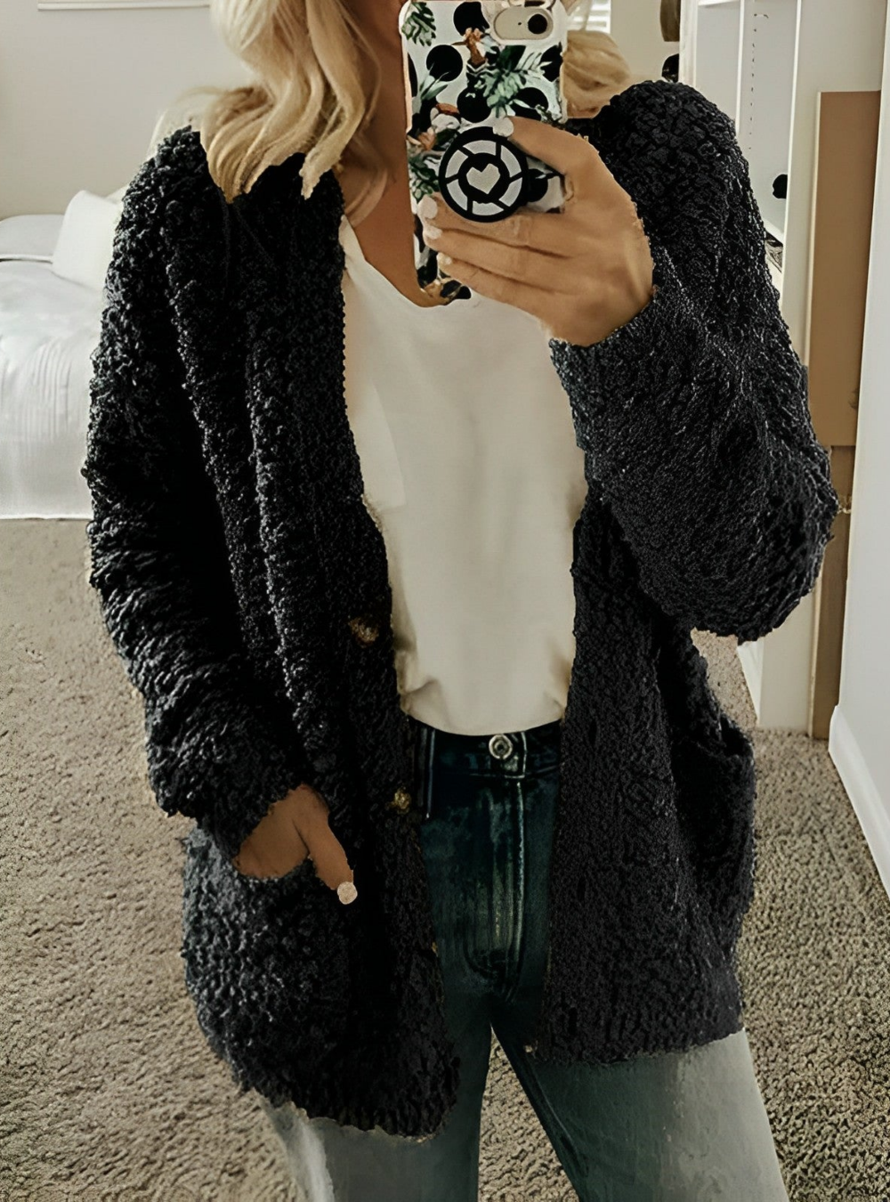 Elaine – Warme Strickjacke