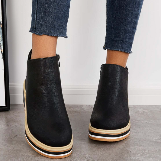 Mari Stella – Stilvolle Lederstiefel mit Ziernähten