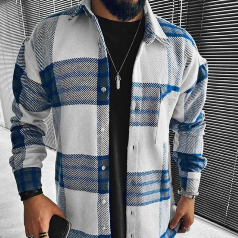 Ben – Kariertes Overshirt mit Brusttasche für Herren