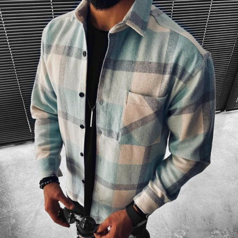 Ben – Kariertes Overshirt mit Brusttasche für Herren