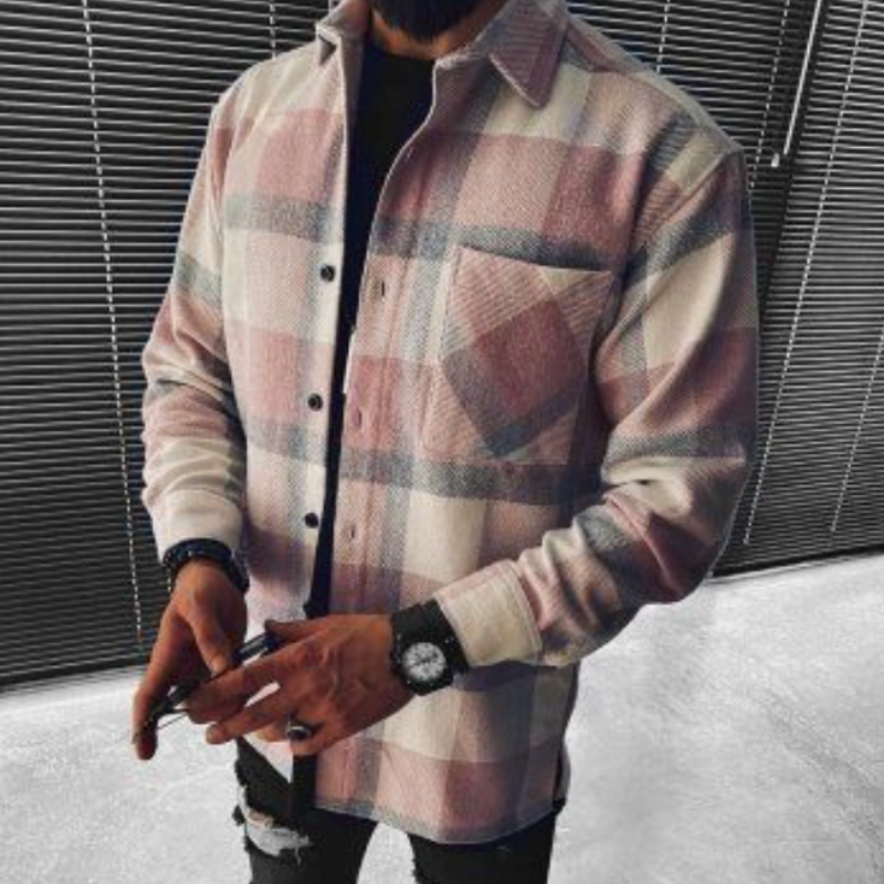 Ben – Kariertes Overshirt mit Brusttasche für Herren