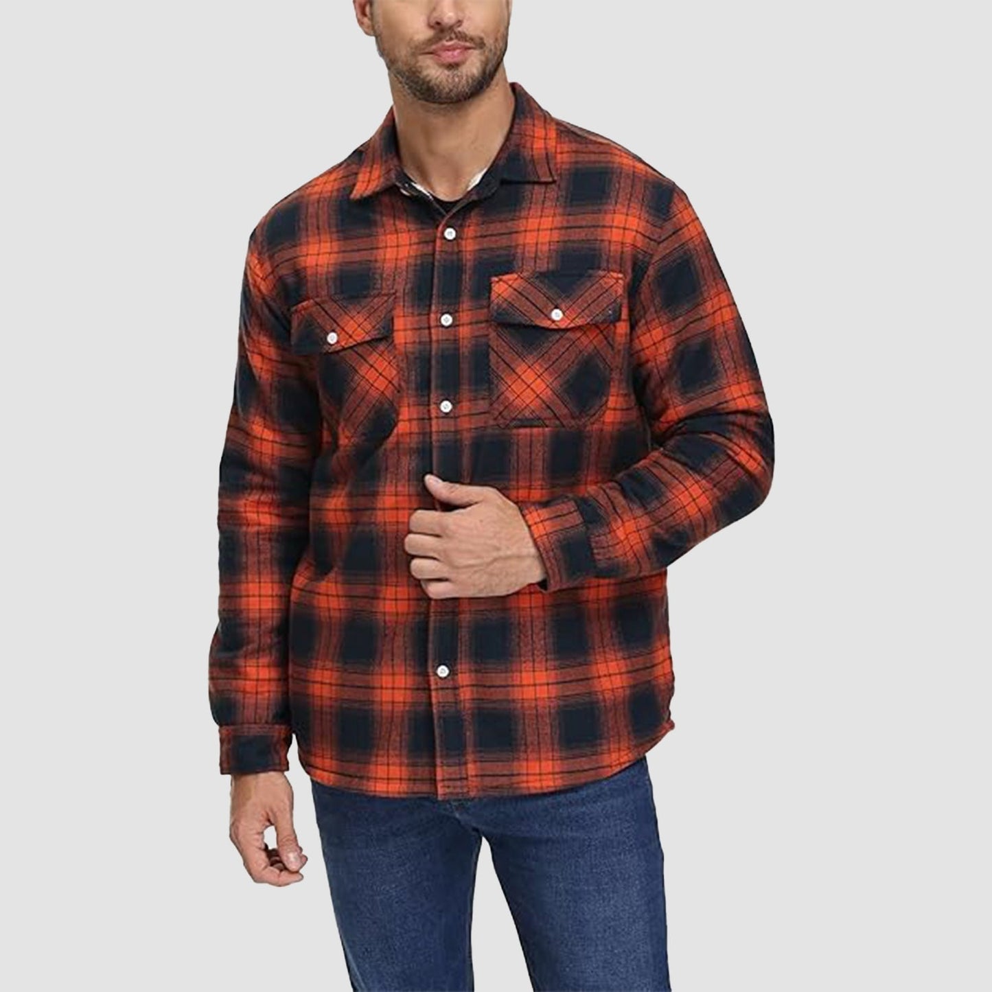 Marlon – Karierte Winter Overshirtjacke für Herren