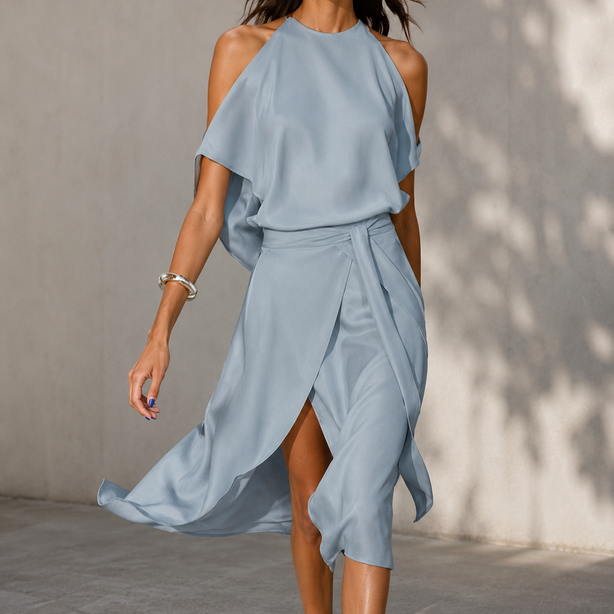 Celestine - Midikleid mit asymmetrischem Saum