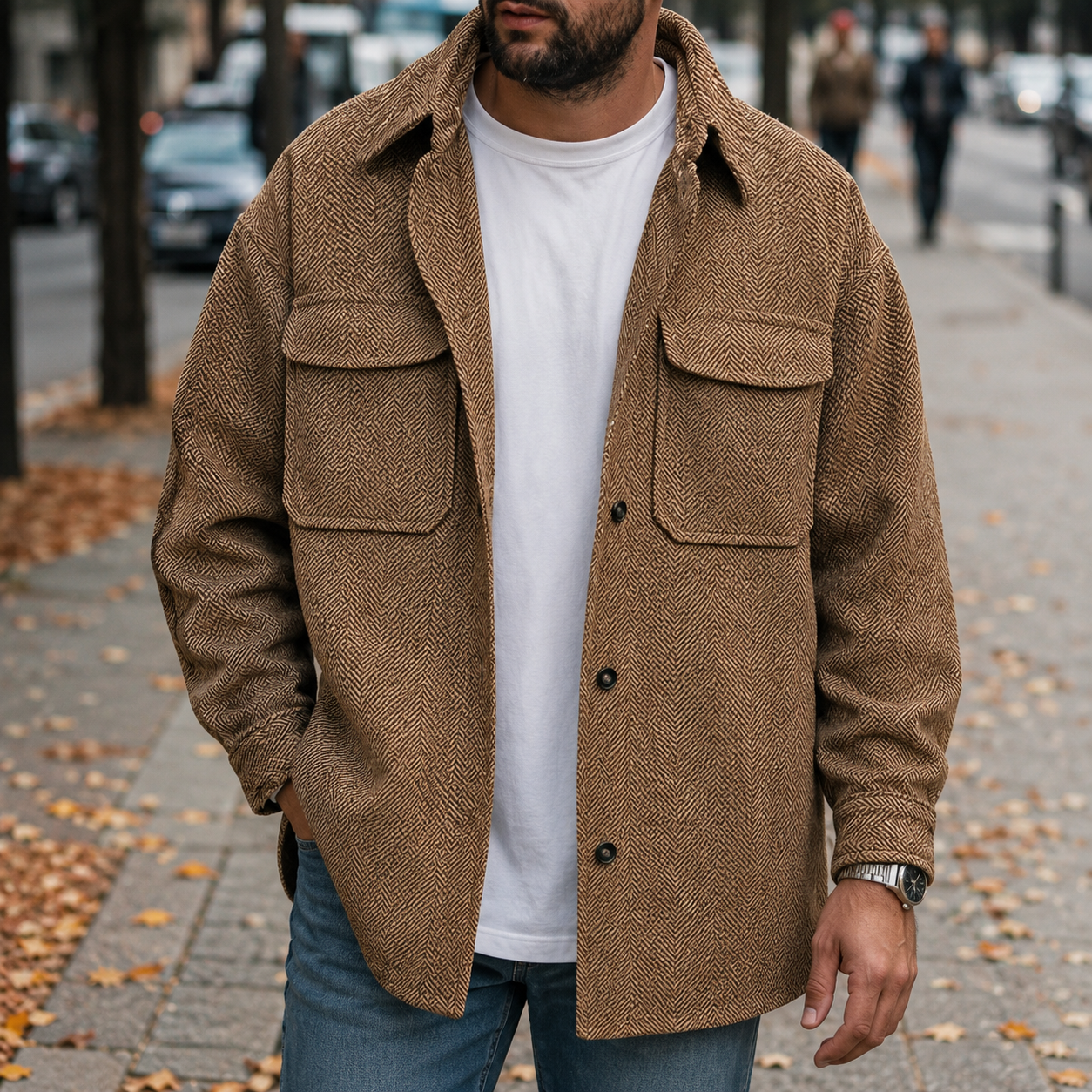 Finn – Overshirt mit Knöpfen für Herren