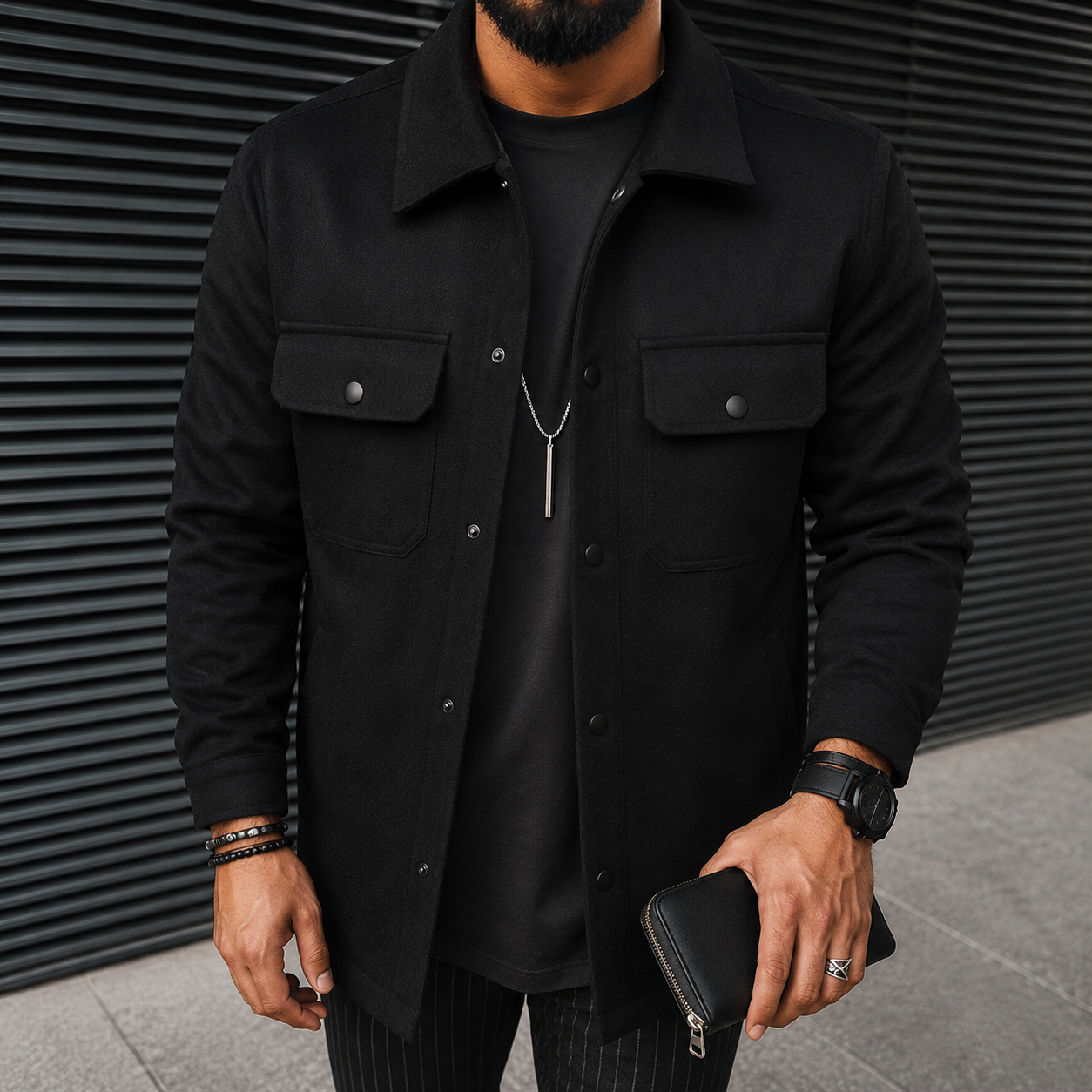 Finn – Overshirt mit Knöpfen für Herren