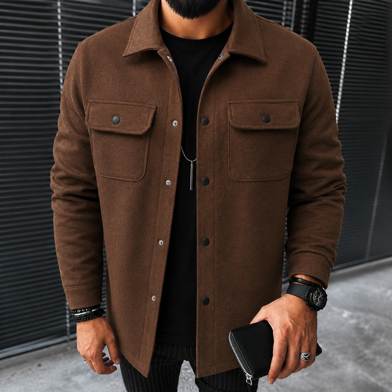 Finn – Overshirt mit Knöpfen für Herren