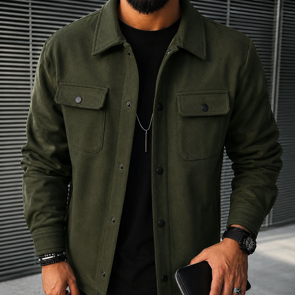 Finn – Overshirt mit Knöpfen für Herren