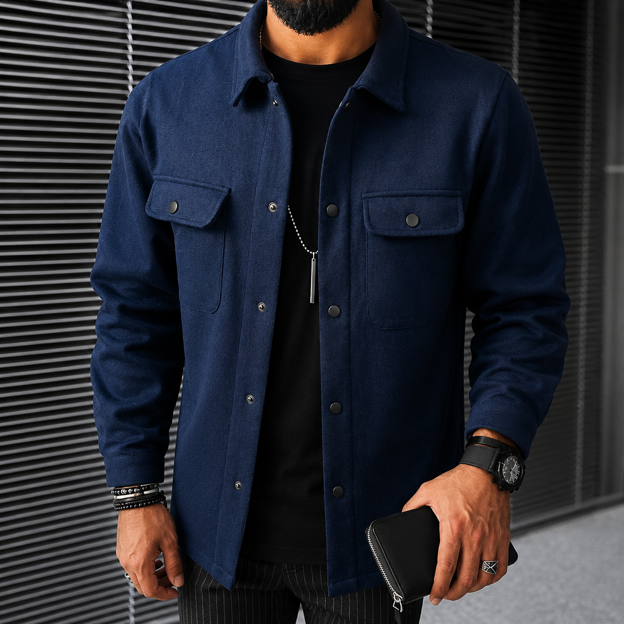 Finn – Overshirt mit Knöpfen für Herren