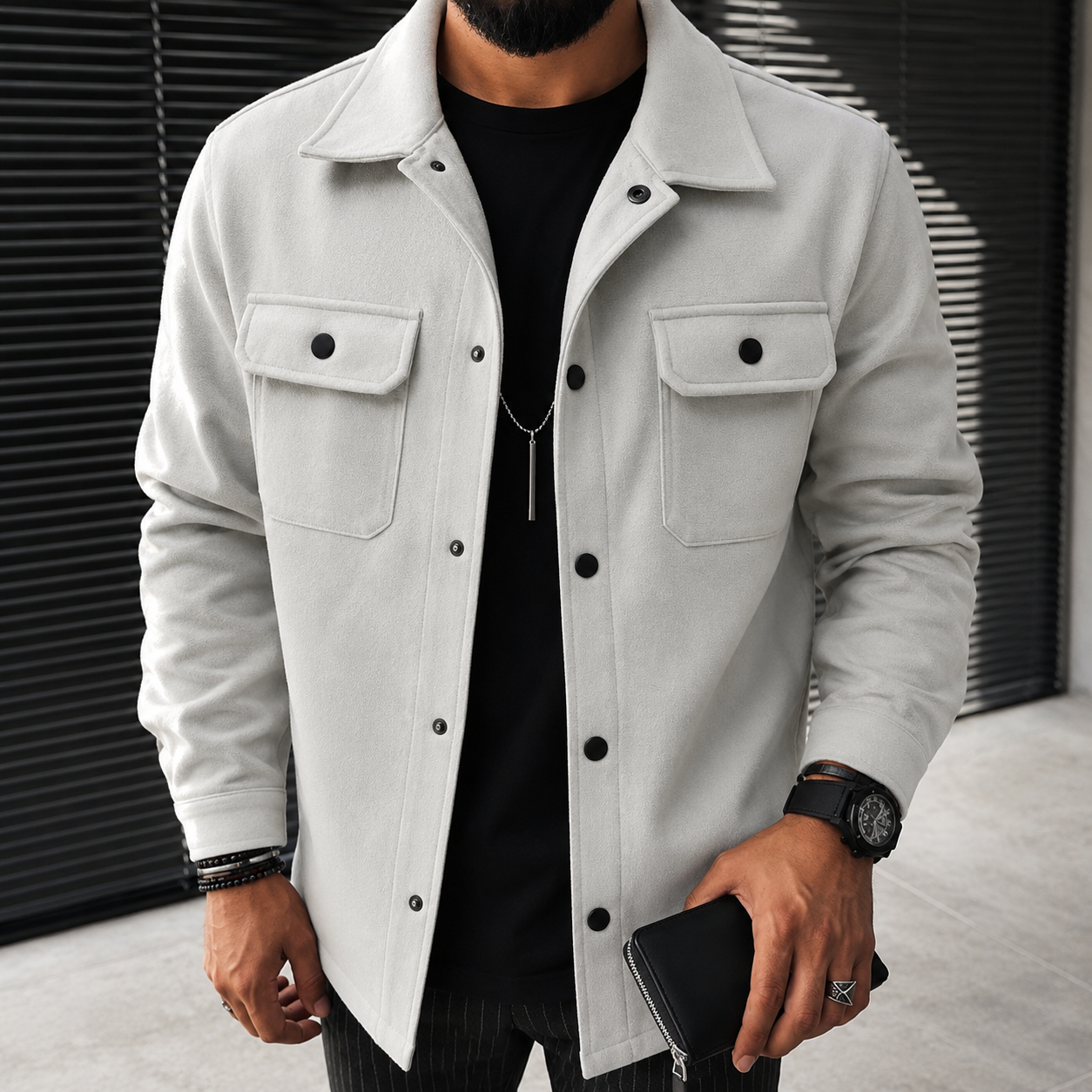 Finn – Overshirt mit Knöpfen für Herren