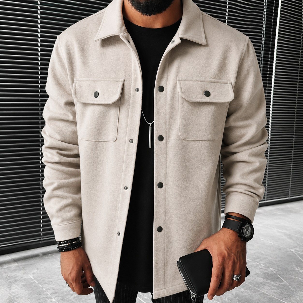 Finn – Overshirt mit Knöpfen für Herren