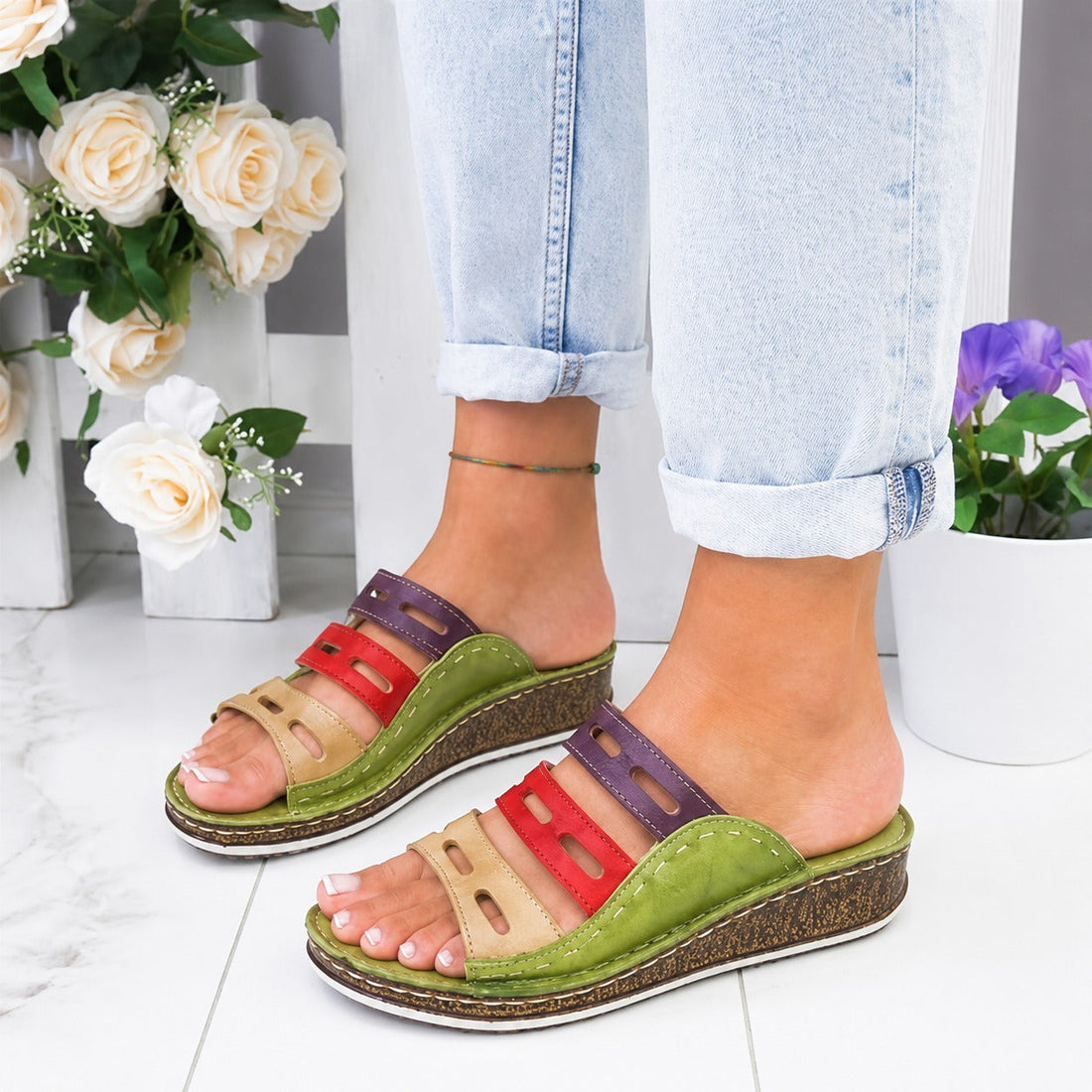Christina - Bunte Freizeitsandalen