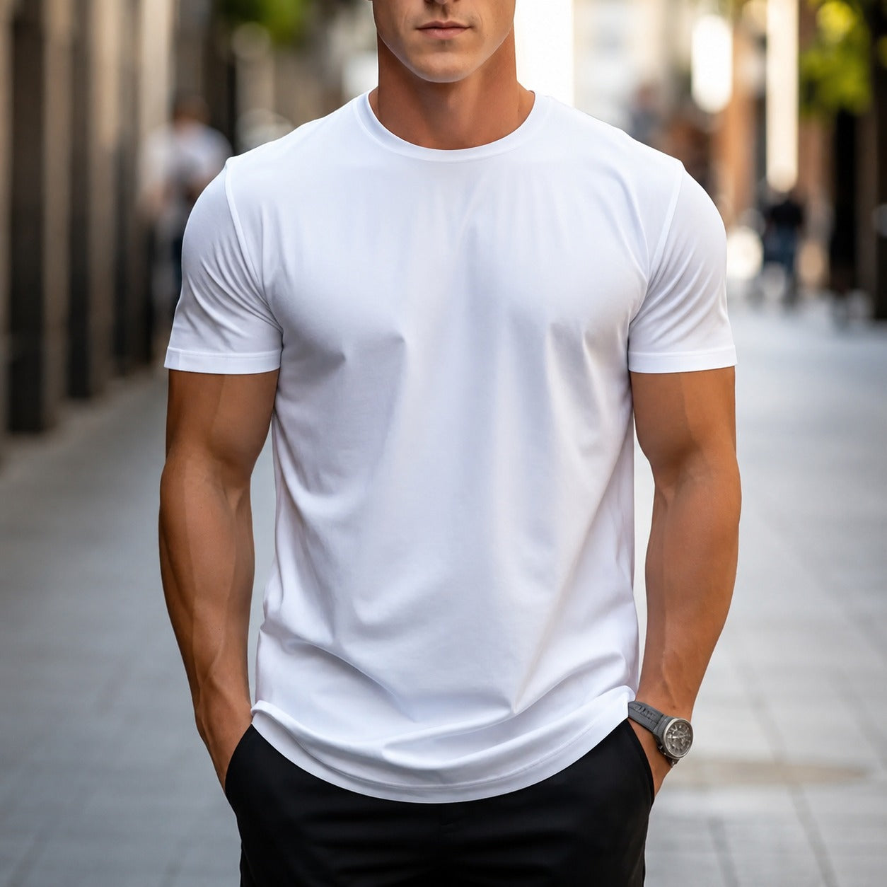 Owen - Lässiges, einfarbiges Herren-T-Shirt