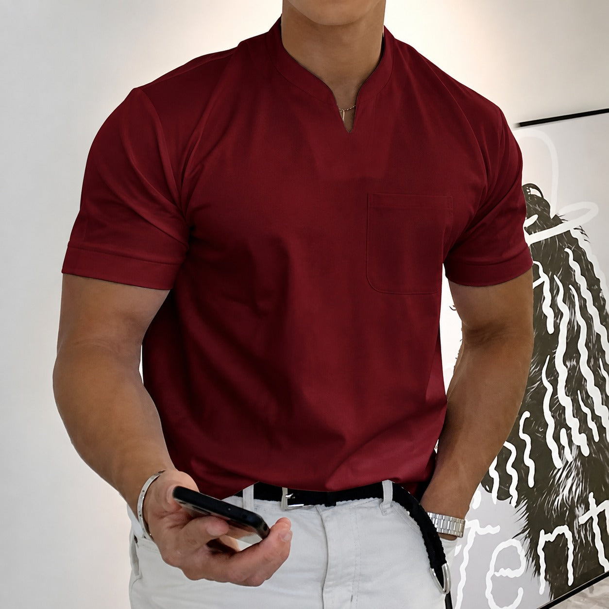 Jason - T-Shirt Fitness Herren Kurzarm