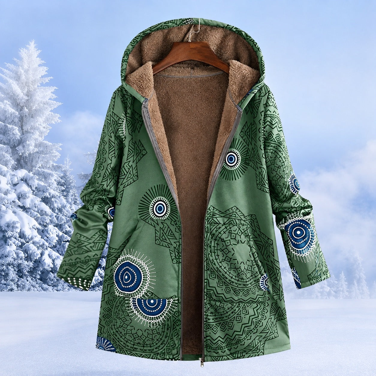 FluffCoat - Farbenfrohe, stilvolle Winterjacke