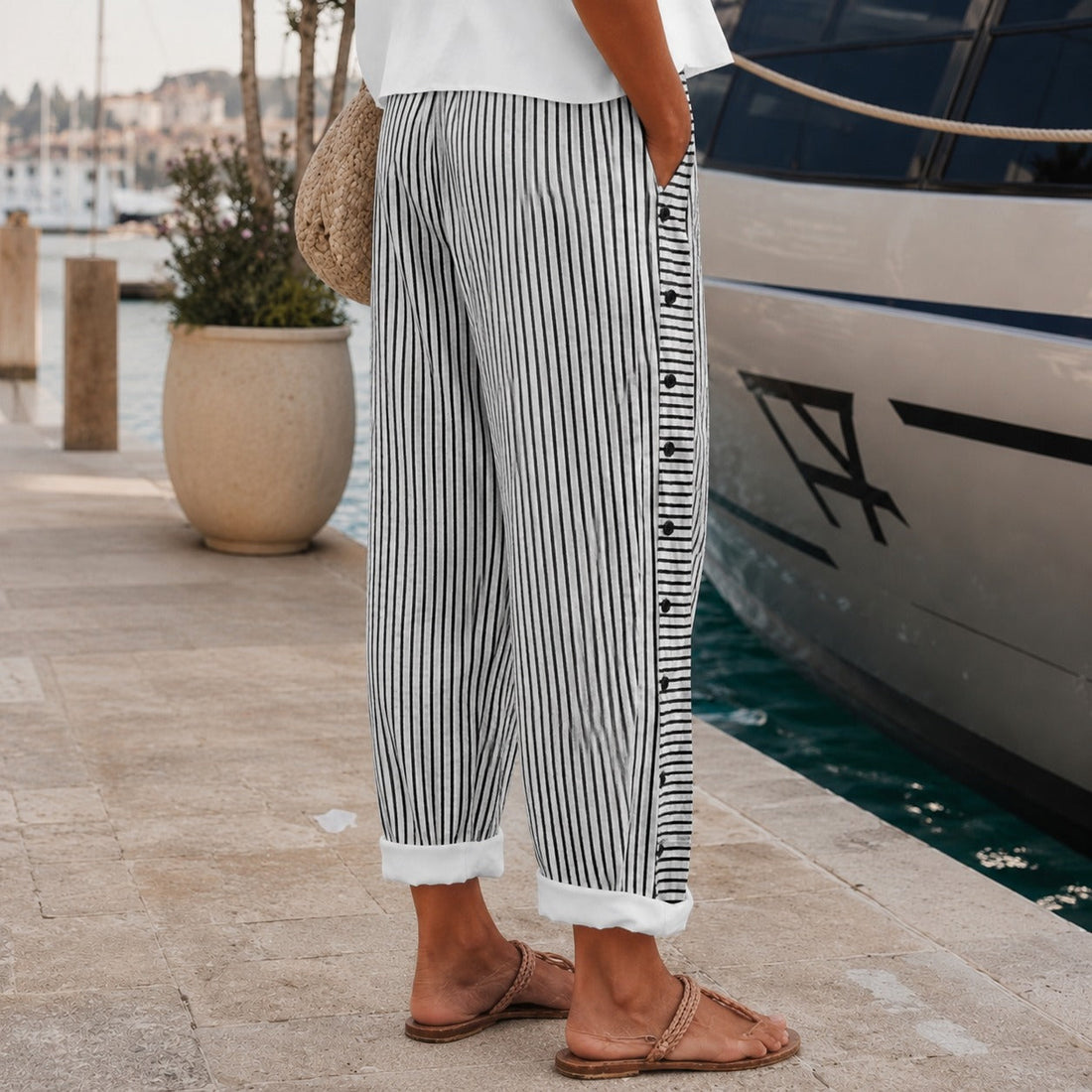 Rachael - Lässig geschnittene Hose mit Taschen an den Seiten